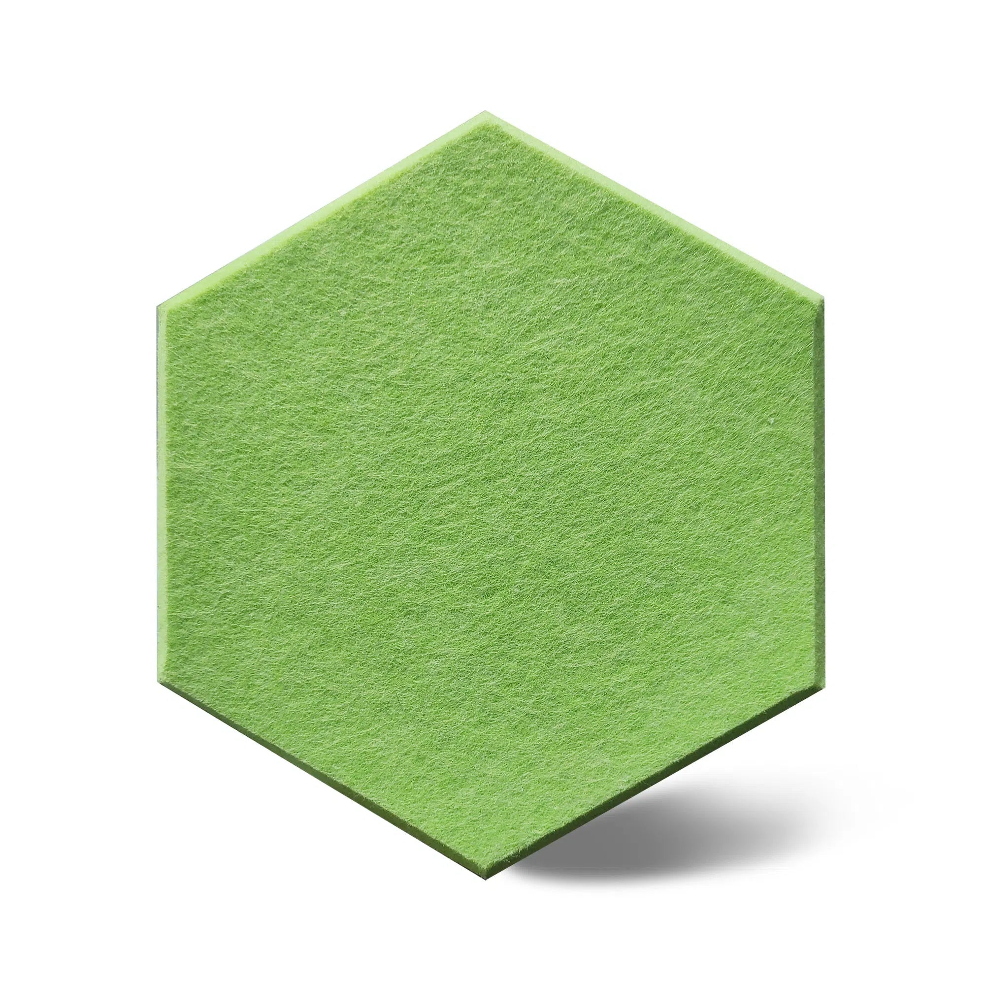Close-up view of HEXA 3D Felt PET Wall Panels Sample - GREEN | DecorMania UK